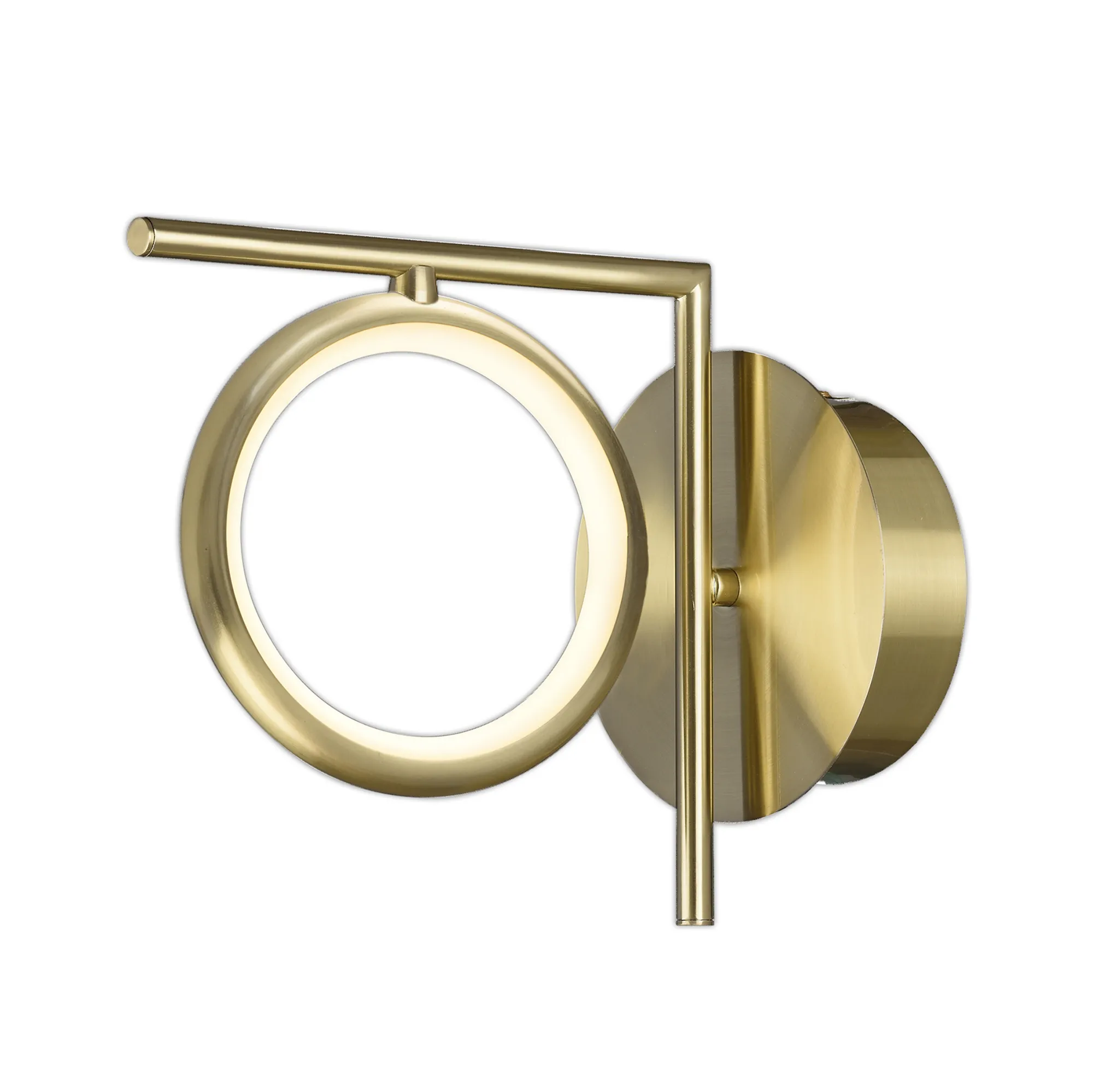 Olimpia Satin Gold Wall Lights Mantra Armed Wall Lights
